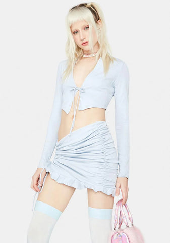 Aqua Wasted On U Ruched Skirt Set
