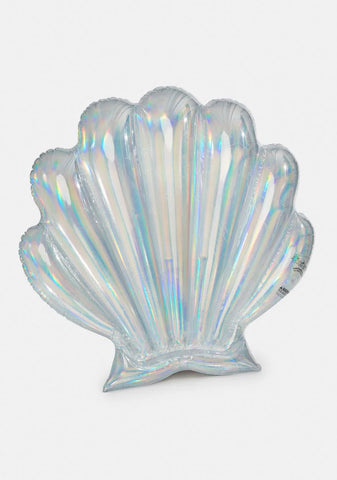 Holographic Deluxe Seashell Pool Float