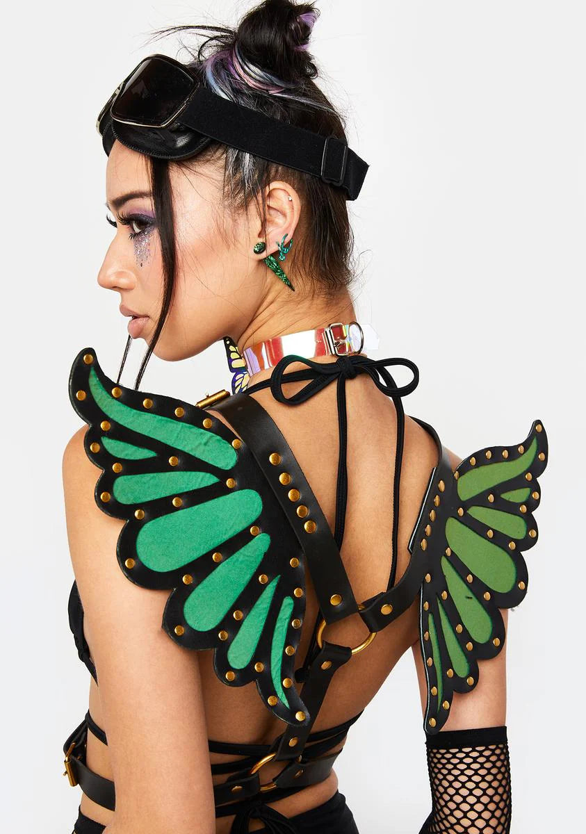 Green Butterfly Wings Harness