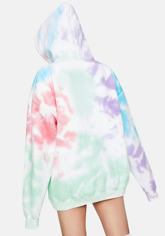 Tie Dye Embroidered Logo Hoodie
