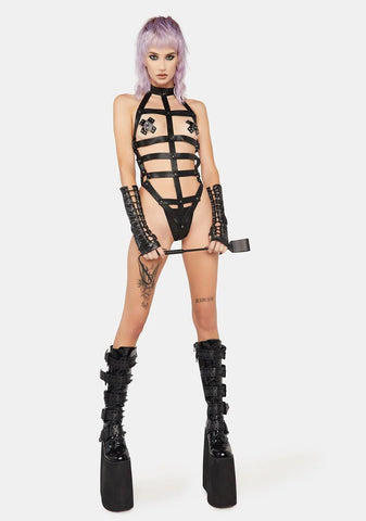 BD Vegan Leather Bodysuit