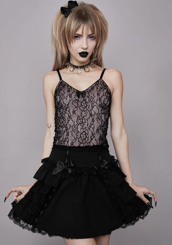 Savage Thoughts Tiered Lace Skirt