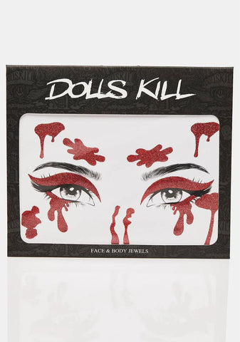 Can't Cross Me Bloody Face Stickers