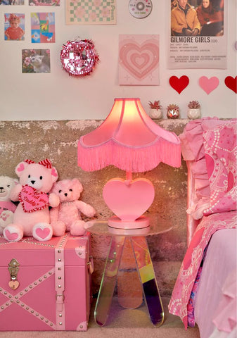 Heart On Fringe Lamp