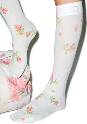 Vintage Rose Knee High Sox