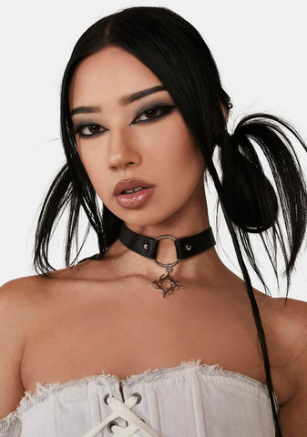 Distortion Tattoo Charm O-Ring Choker