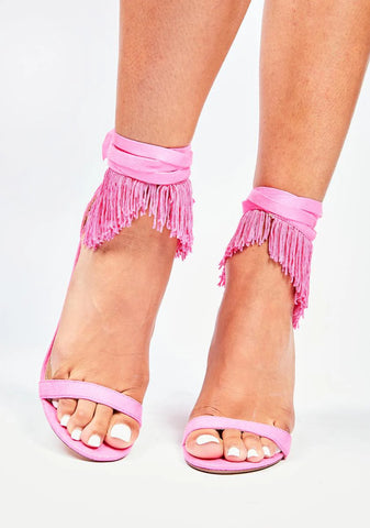 Pink Garrison Fringe Heels