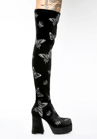 Mystical Metamorphosis Thigh High Boots