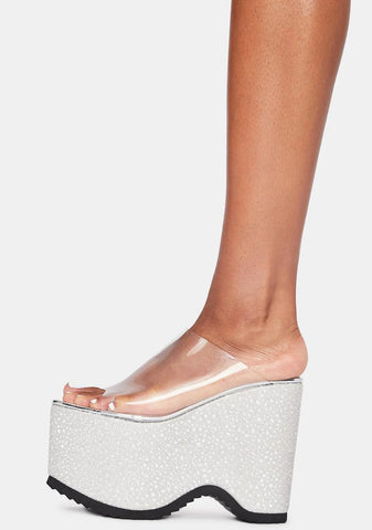 Silver Leanne Platform Sandals