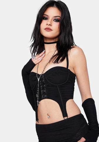 Please Me Tease Me Cropped Bustier