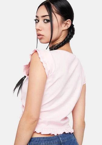 Bankroll Baby Ruffle Crop Top