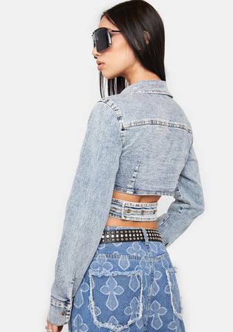 Talk That Talk Denim Blazer