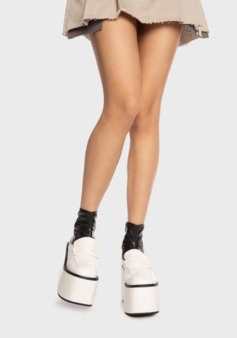 White Soniya Platform Boots