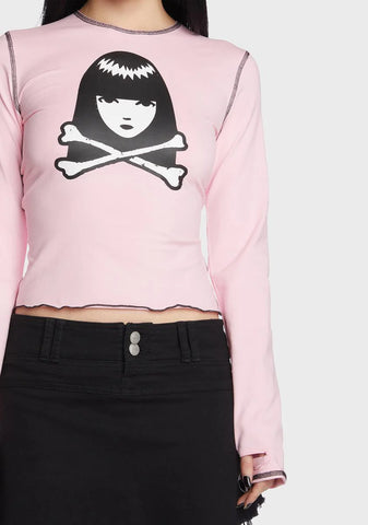 Baby Stay Distant Long Sleeve Top