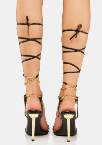 Wicked Key To Success Lace-Up Heels