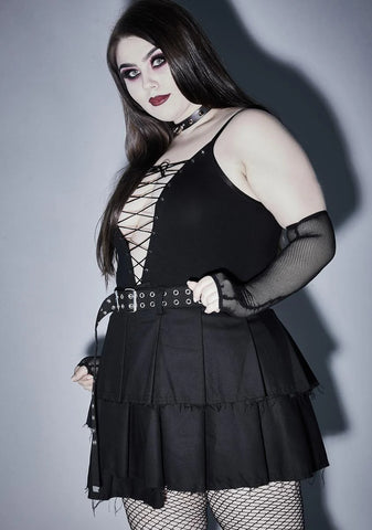 Infernal Vicious Mischief Lace Up Bodysuit