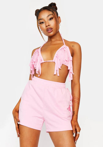Sweeter Things Fringe Shorts Set