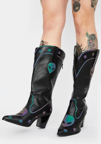 Space Cowgirl Reflective Boots