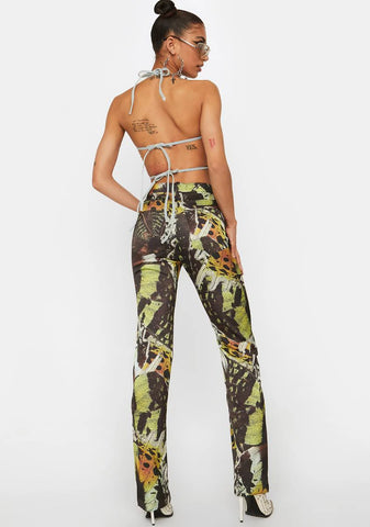 Aurora Satin Butterfly Trousers