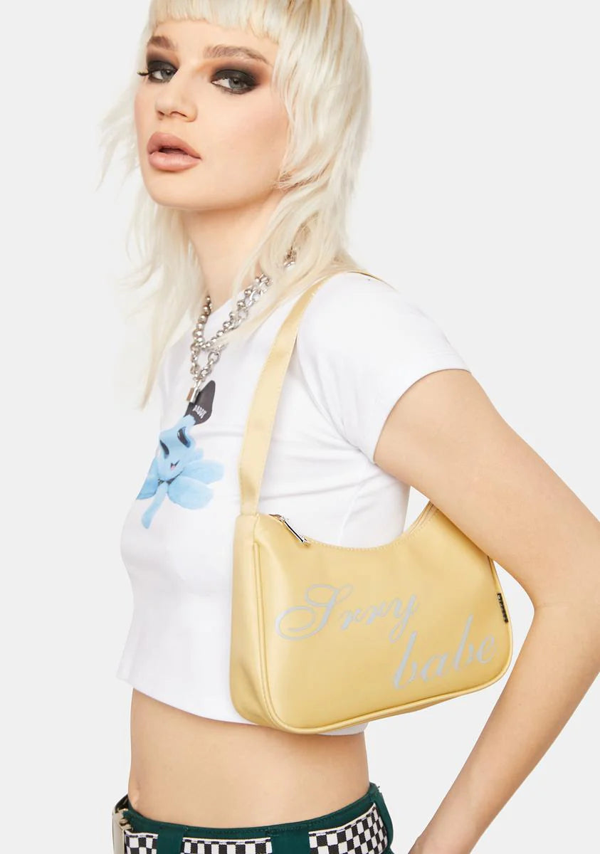 Yellow Srry Babe Hobo Bag