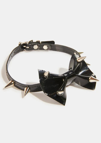 Studded Bow Choker