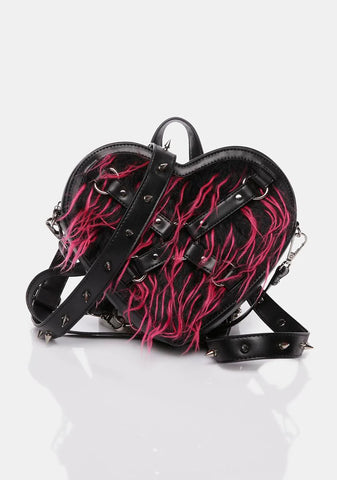 Run From Suburbia Faux Fur Backpack