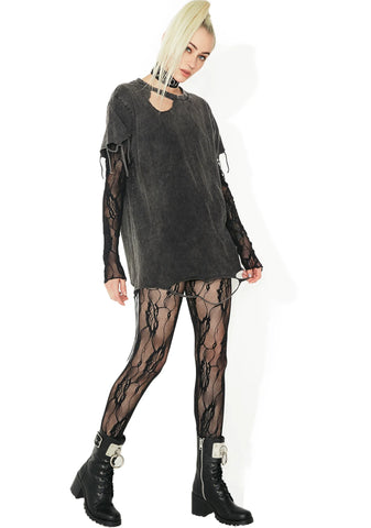 Midnight Garden Lace Bodystocking