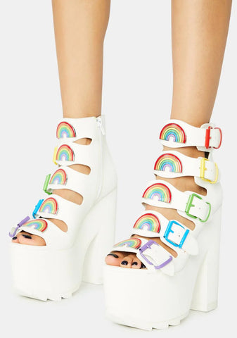 Dreamscape Rainbow Platform Heels