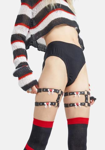 Double Scare Heart Garter