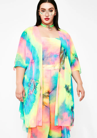 Luv Drug Tie Dye Kimono