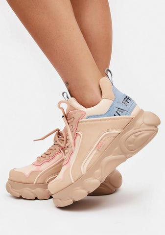 Beige Pink CLD Chai Platform Sneakers