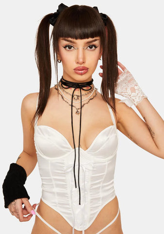 Bliss In The Boudoir Satin Corset