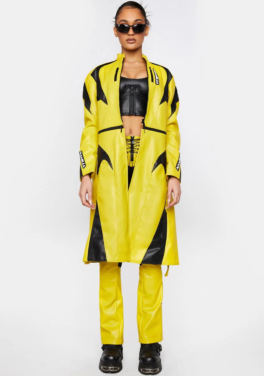 Yellow Transformer Moto Coat
