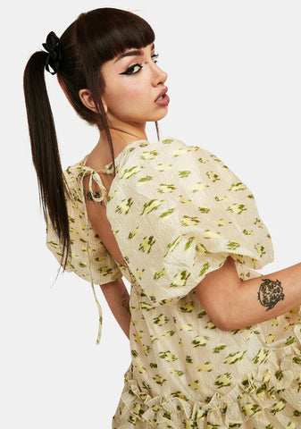 Dream Meadow Jacquard Maxi Dress