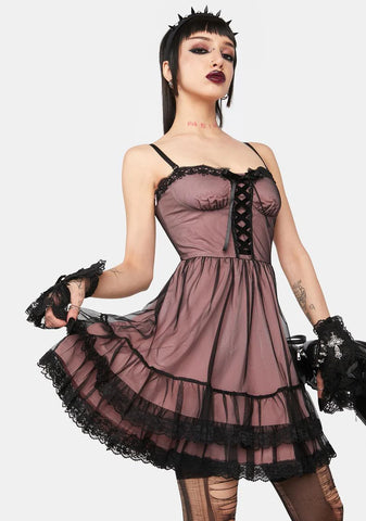 Cool Doll Mesh Mini Dress