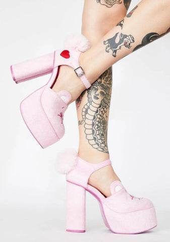 Ball Of Fluff Platform Shoes