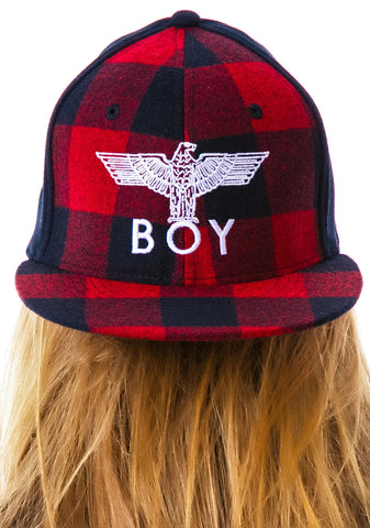 BOY Plaid Cap - Gray