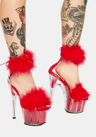 Red Adore Platform Heels