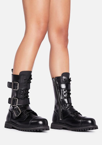 Riot-12BK Unisex Ankle Boots