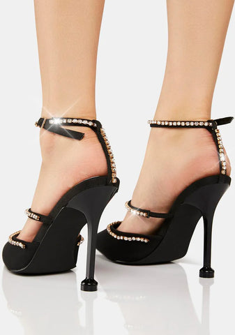 Onyx Over The Top Pointed Heels