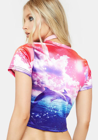Luv Ur Energy Dolphin Graphic Tee