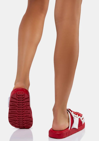 Red White Authentic Mitel 1 Slides