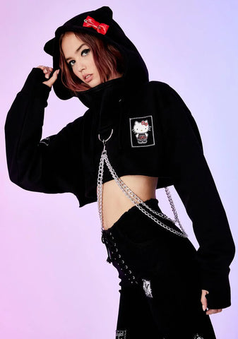 Playtime Anarchy Cropped Hoodie