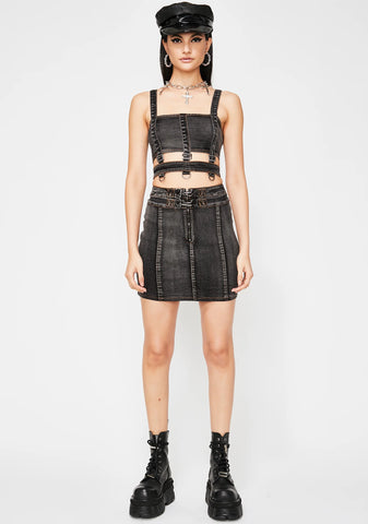 Atomic Crusher Denim Skirt