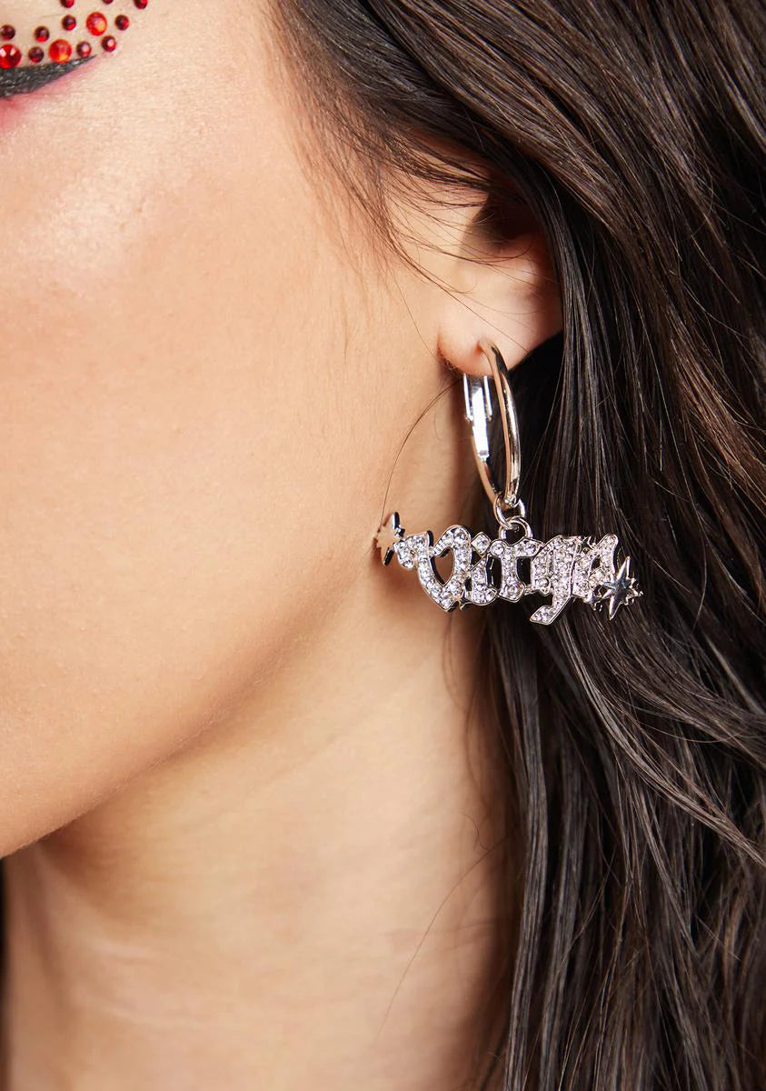 Virgo Gone Viral Rhinestone Earrings
