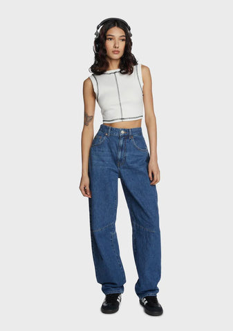 Tinted Logan Cinch Back Boyfriend Jeans