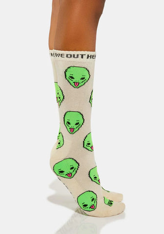 We Out Here Alien Crew Socks