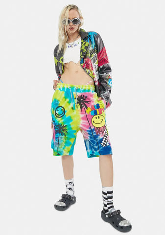 Sunshine Tie Dye Cargo Shorts