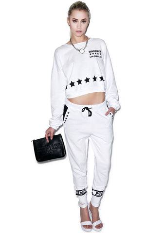 All Star Crop Crewneck - Black