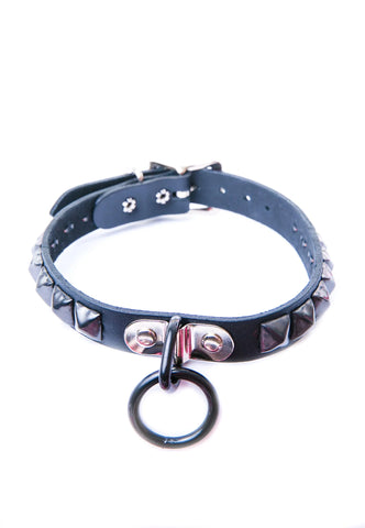 Big O Studded Choker - Silver